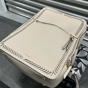 CALPAK Kaya 15” backpack in stone faux leather